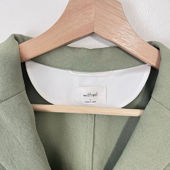 Aritzia Wilfred Freeform Shirt Sage Green Oversized Button Up Size S Relaxed - Picture 5 of 10